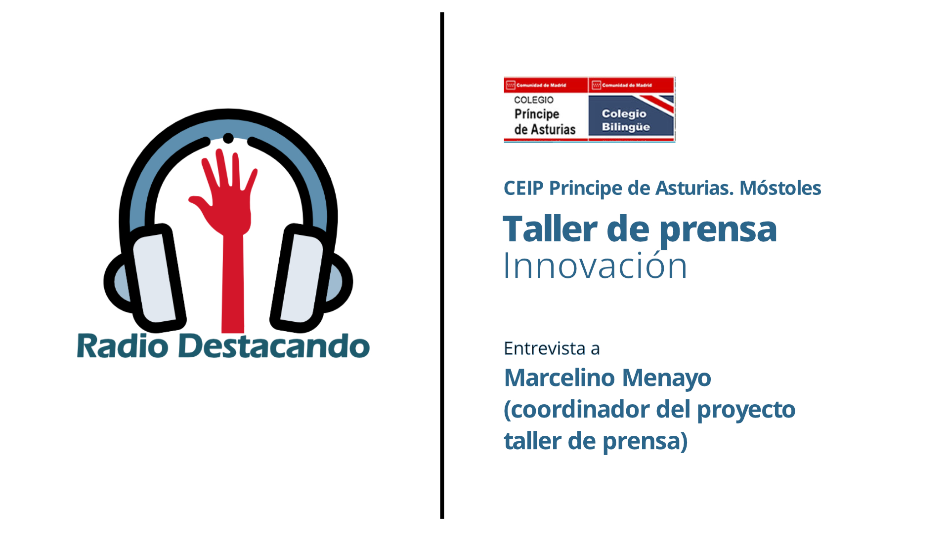 Entrevista a Marcelino Menayo. CEIP Principe de Asturias. Móstoles