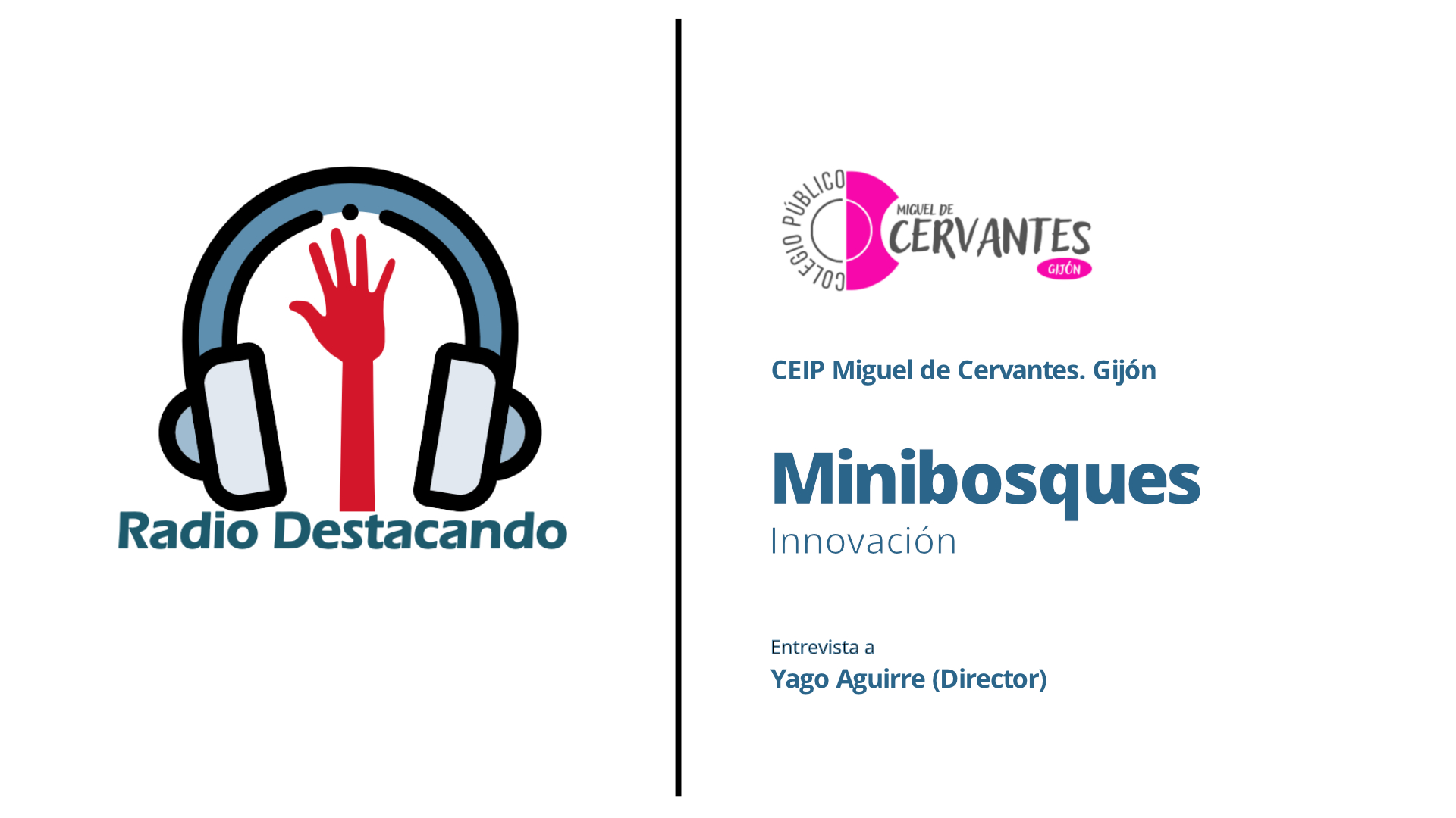 Entrevista a Yago Aguirre. CEIP Miguel de Cervantes. Gijón